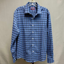 Load image into Gallery viewer, Untuckit Blue Plaid Button Down Long Sleeve Shirt (M)
