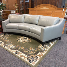 Load image into Gallery viewer, Walter E Smithe Grey Leather Sofa (32x108x38)
