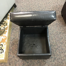 Load image into Gallery viewer, Black Ottoman w/Storage (16x18x18)
