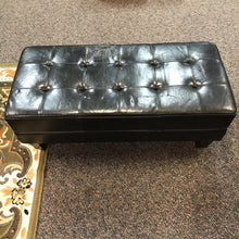 Load image into Gallery viewer, Distressed Black Ottoman As-Is (18x48x22)
