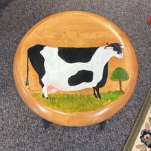 Load image into Gallery viewer, Bar Stool w/Cow Painted Seat (25x16x16)
