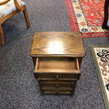 Load image into Gallery viewer, Baker Oak End Table/Stand w/3 Drawers (28x15x10)
