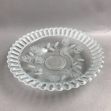 Load image into Gallery viewer, Vintage Lace Edge Bowl with Frosted Flowers (12")
