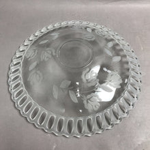Load image into Gallery viewer, Vintage Lace Edge Bowl with Frosted Flowers (12")
