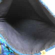 Load image into Gallery viewer, Vintage Hand Woven Greek Shoulder Bag Brown Blue Wool Folk Art Made in Greece (14x12)
