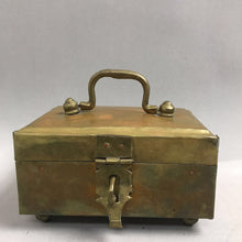 Load image into Gallery viewer, Vintage Brass Footed Box with Handle (3x6x4)
