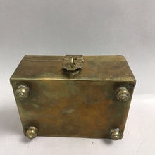 Load image into Gallery viewer, Vintage Brass Footed Box with Handle (3x6x4)
