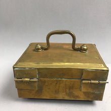 Load image into Gallery viewer, Vintage Brass Footed Box with Handle (3x6x4)
