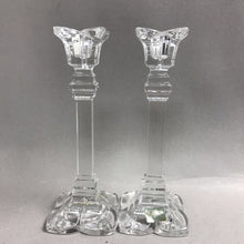 Load image into Gallery viewer, Mikasa Crystal Pair of Candlesticks (8")

