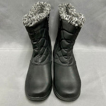 Load image into Gallery viewer, Totes Black Quilted Side Zip Waterproof Boots NIB (9)
