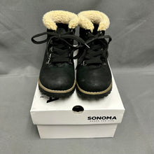 Load image into Gallery viewer, Sonoma Black Lace Up Faux Leather Hiking Boots (6.5)
