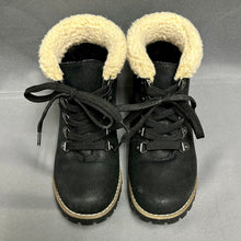 Load image into Gallery viewer, Sonoma Black Lace Up Faux Leather Hiking Boots (6.5)

