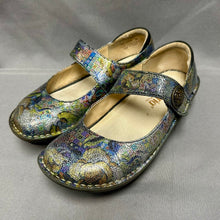 Load image into Gallery viewer, Alegria Metallic Multicolor Printed Leather Mary Jane Shoes (6-6.5)
