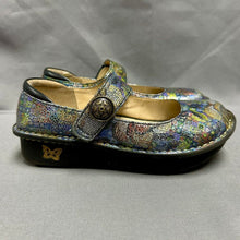 Load image into Gallery viewer, Alegria Metallic Multicolor Printed Leather Mary Jane Shoes (6-6.5)
