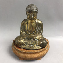 Load image into Gallery viewer, Vintage Bronze Buddha on Wood Base (8")
