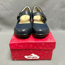Load image into Gallery viewer, Alegria Maya Navy Fabric Leather Mary Jane Shoes NIB (6-6.5)
