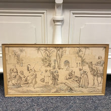 Load image into Gallery viewer, Framed Vintage Tapestry Middle East Dancing Palm Trees Theme (39x21)
