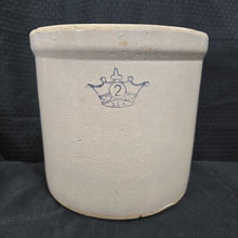 Load image into Gallery viewer, Robinson Ransbottom Blue Crown Stoneware Crock (2 Gallon)
