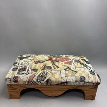 Load image into Gallery viewer, Footstool Game Poker/Chess Motif (5x17x11)
