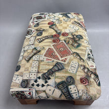 Load image into Gallery viewer, Footstool Game Poker/Chess Motif (5x17x11)

