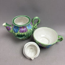Load image into Gallery viewer, Silvestri Tea-For-One Stacking Frog and Floral Teapot w/Lid and Cup Set (6")
