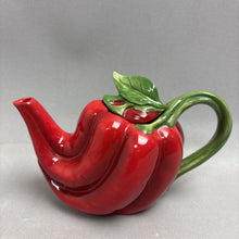 Load image into Gallery viewer, Cosmos Red Chilli Pepper Teapot (4")
