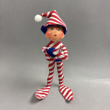 Load image into Gallery viewer, Annalee Patriotic Red Elf with Ooh Mouth (9")
