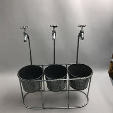 Load image into Gallery viewer, Triple Planter w/ Decorative Faucet
