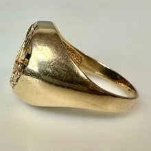 Load image into Gallery viewer, 10K Yellow &amp; Rose Gold Onyx Eagle Ring sz 11.5 (7.7g)
