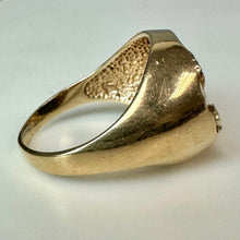 Load image into Gallery viewer, 10K Yellow &amp; Rose Gold Onyx Eagle Ring sz 11.5 (7.7g)
