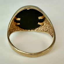 Load image into Gallery viewer, 10K Yellow &amp; Rose Gold Onyx Eagle Ring sz 11.5 (7.7g)
