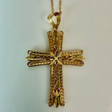 Load image into Gallery viewer, 14K Gold 1.25" Cross Pendant on 18" Chain (1.9g)

