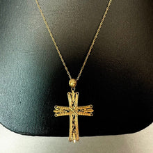 Load image into Gallery viewer, 14K Gold 1.25" Cross Pendant on 18" Chain (1.9g)
