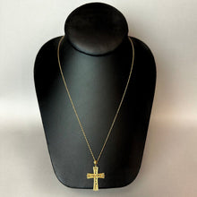 Load image into Gallery viewer, 14K Gold 1.25" Cross Pendant on 18" Chain (1.9g)
