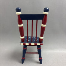 Load image into Gallery viewer, Patriotic Painted Wood Doll Chair (9x5x4)
