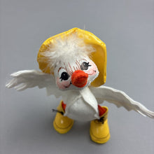 Load image into Gallery viewer, Annalee Doll 2013 Ready For Rain White Duck Open Eyes Yellow Hat Boots Spring (7")
