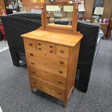 Load image into Gallery viewer, Pine 8-Drawer Dresser with Mirror (46x32x17)
