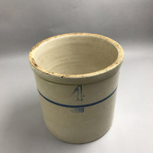 Load image into Gallery viewer, Blue Band Stoneware Crock w/Lid (4 Gallon)
