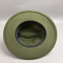 Load image into Gallery viewer, Green Polyester Wool Felt Fedora Hat (Medium)
