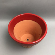 Load image into Gallery viewer, Red, White &amp; Green Terra Cotta Planter Pot (7x8)

