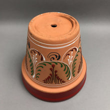 Load image into Gallery viewer, Red, White &amp; Green Terra Cotta Planter Pot (7x8)

