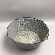 Load image into Gallery viewer, Gray Graniteware Cooking Pot Metal Handle Vintage Enamelware Farmhouse (5x11)
