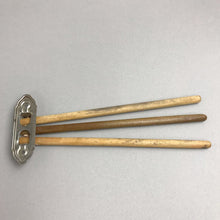 Load image into Gallery viewer, Vintage 3-Arm Wooden Metal Mount Towel Rack (11")
