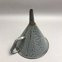 Load image into Gallery viewer, Antique Gray Swirl Enamelware Funnel GraniteWare (9")
