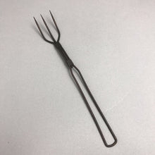 Load image into Gallery viewer, Antique Metal Forged 3 Tine Meat Cooking Serving Fork (12")
