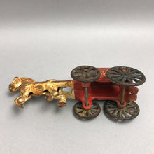 Load image into Gallery viewer, Vintage Cast Iron Coca-Cola Horse Drawn Covered Wagon (8")
