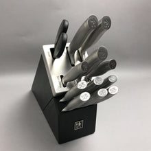 Load image into Gallery viewer, Henckels Diamond 13pc Knife Set w/ Self-Sharpening Block

