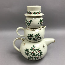 Load image into Gallery viewer, Madison &amp; Max At Home Snowman Stacking Teapot w/ Sugar Bowl &amp; Creamer (9x7)
