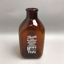 Load image into Gallery viewer, Vintage Hite's Dairy Amber Glass Milk Bottle (10")
