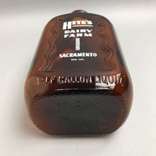 Load image into Gallery viewer, Vintage Hite's Dairy Amber Glass Milk Bottle (10")
